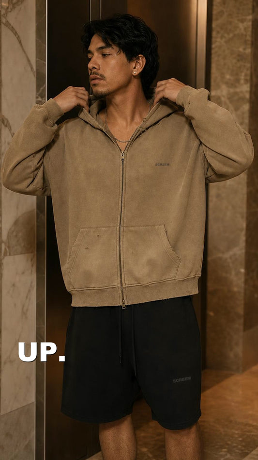 SCREEM Full-Zip Hoodie in motion