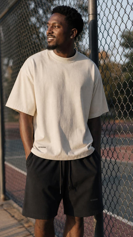 SCREEM Washed Tee in motion