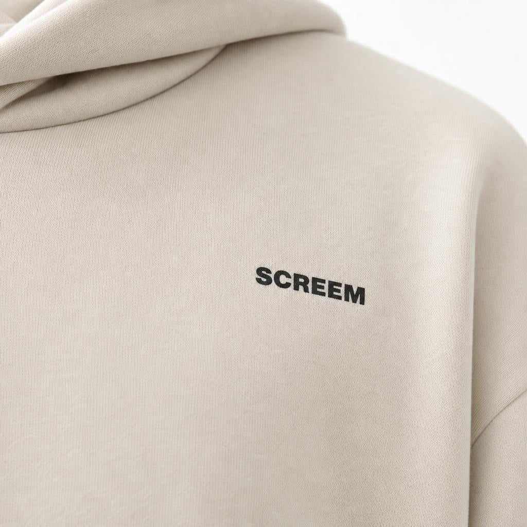 SCREEM Basic Hoodie, front logo detail