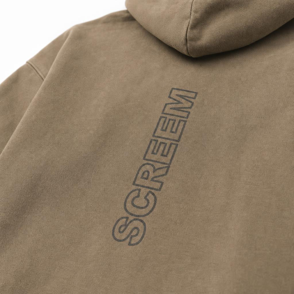 SCREEM Full-Zip Hoodie, back logo detail