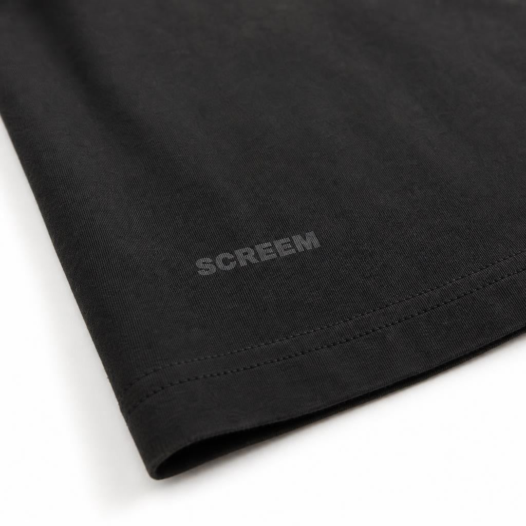 SCREEM Washed Tee, logo detail