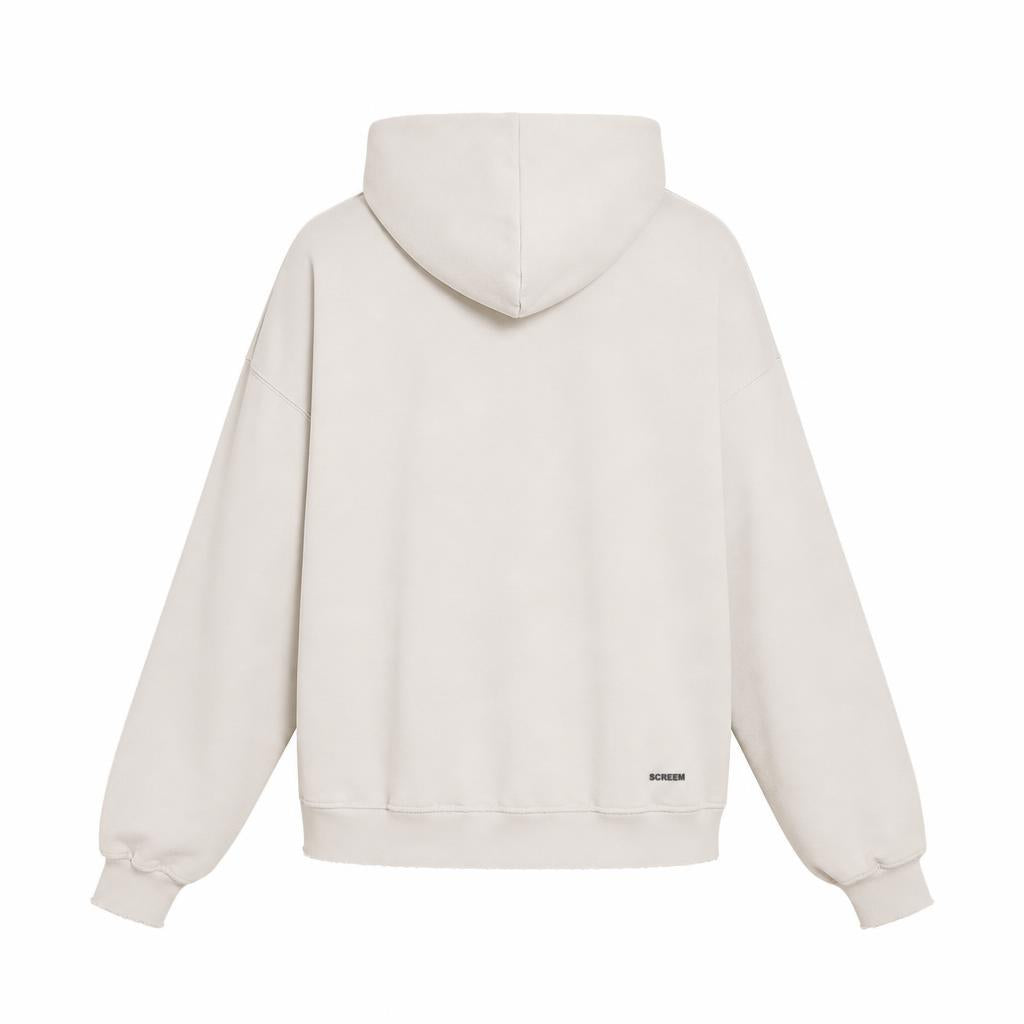SCREEM Basic Hoodie, beige, back view